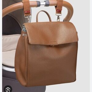 Stork Sak St James Convertible Leather Diaper Bag